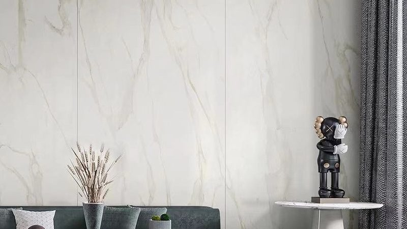 通体大理石瓷砖背景墙，如何打造独特造型？**